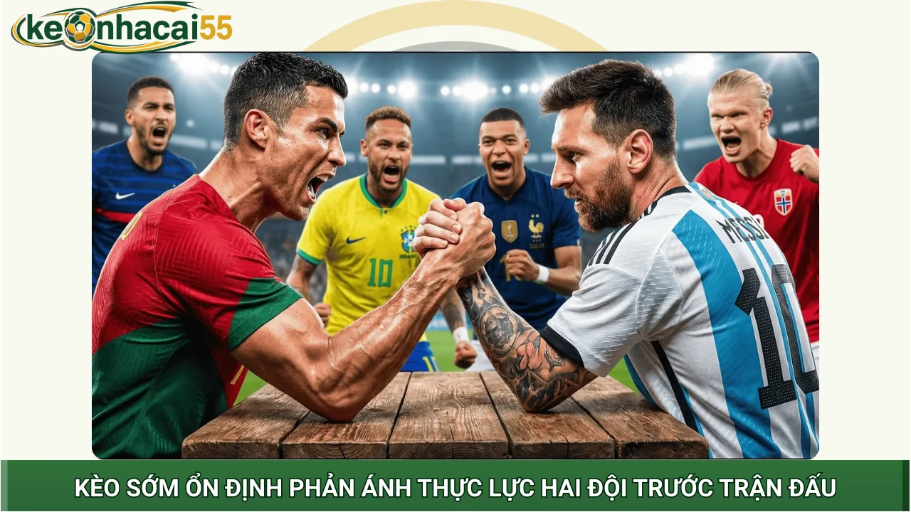 Kèo sớm ổn định phản ánh thực lực hai đội trước trận đấu